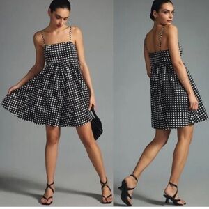 ANTHROPOLOGIE HUTCH Bandeau Romper Black Motif Women’s Size Small/Medium NEW